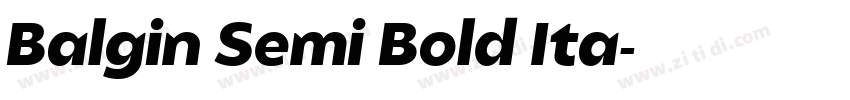 Balgin Semi Bold Ita字体转换